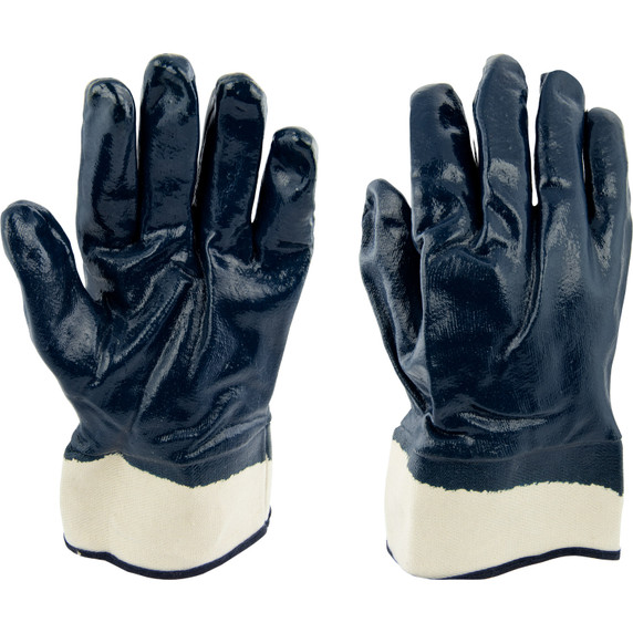 Ironwear Safety, 4540 Nitrile Fully Dipped Gloves , Safety Cuff  Fleece Jersey Liner