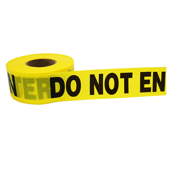 Yellow Barrier Tape, 2.5 Mil, 1000 Feet per Roll,   Printed: Do Not Enter