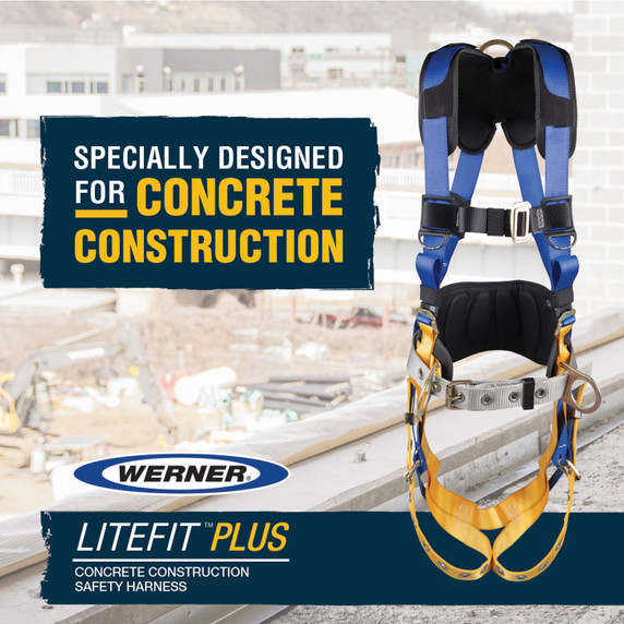 Werner Co-LITEFIT™ Plus Concrete Construction (Back and Hip D-Rings) Harness