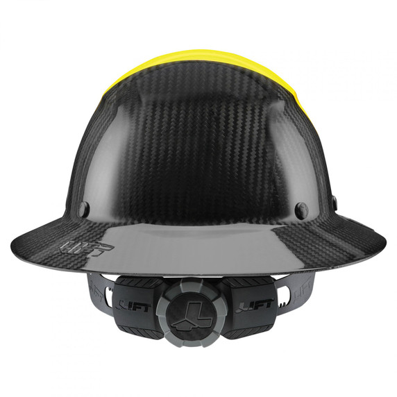 LIFT Safety HDF50C-19 DAX Fifty 50 Carbon Fiber Full Brim Hard Hat - Ratchet Suspension