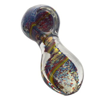 3.5" FRIT FLAT MOUTH HAND PIPE MIX COLOR