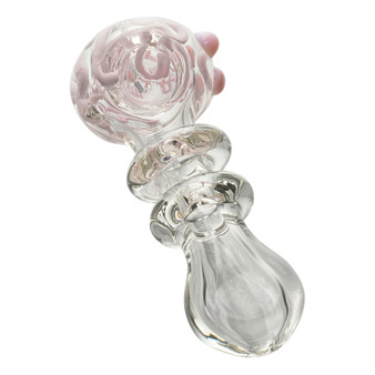 4" CLEAR SLIME DOUBLE RIM HAND PIPE MIX COLOR