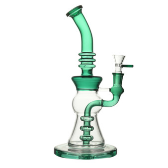 10½" TRIPLE SHOWERHEAD PERC RIG - TEAL