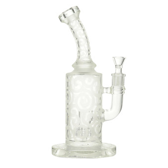 10" 7MM FROSTED WATER PIPE - SWIRL