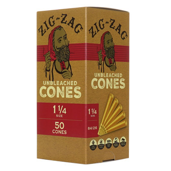 ZIG-ZAG UNBLEACHED CONES - 1¼ BULK 50CT