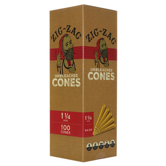 ZIG-ZAG UNBLEACHED CONES - 1¼ BULK 100CT