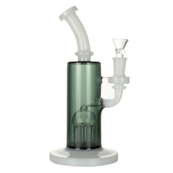 9" TREE PERC TWO-TONE WATERPIPE - WHITE
