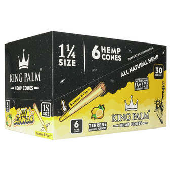KING PALM HEMP CONES 1¼ SIZE - LIL LEMON