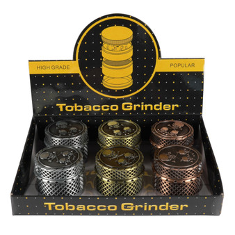 2" SKULL MAGNETIC GRINDER METAL 6CT