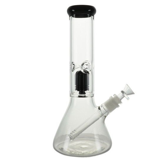 12" 4-TREE PERC BEAKER - BLACK