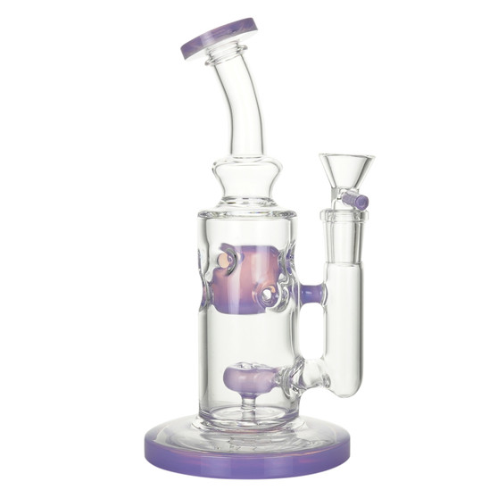 7½" SWISS AND FLOWER PERC RIG - MILK PURPLE