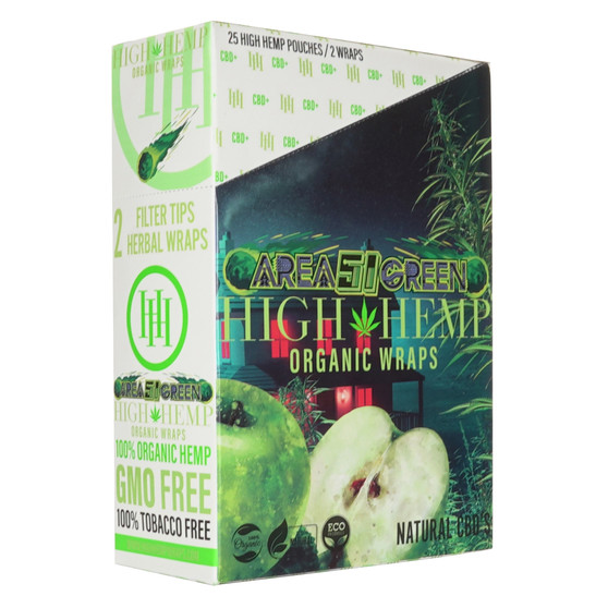 HIGH HEMP WRAPS - AREA 51 GREEN