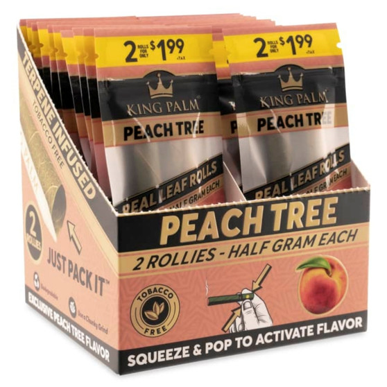 KING PALM PRE-PRICED ROLLIE $1.99 - PEACH TREE