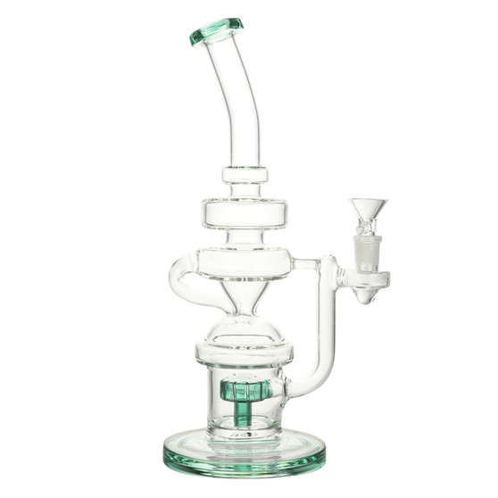 11" RECYCLER WATER PIPE - TEAL