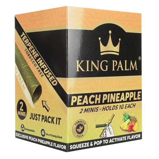 KING PALM 2 MINI ROLLS - PEACH PINEAPPLE