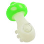 SILICONE MUSHROOM HAND PIPE GLOW MIX COLOR