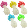 SILICONE MUSHROOM HAND PIPE GLOW MIX COLOR