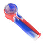 SILICONE HAND PIPE WITH GLASS SCREEN - MIX