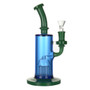 9" TREE PERC TWO-TONE WATERPIPE - LAKE GREEN