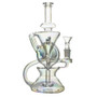 9" SHINY RECYCLER BEAKER - RAINBOW