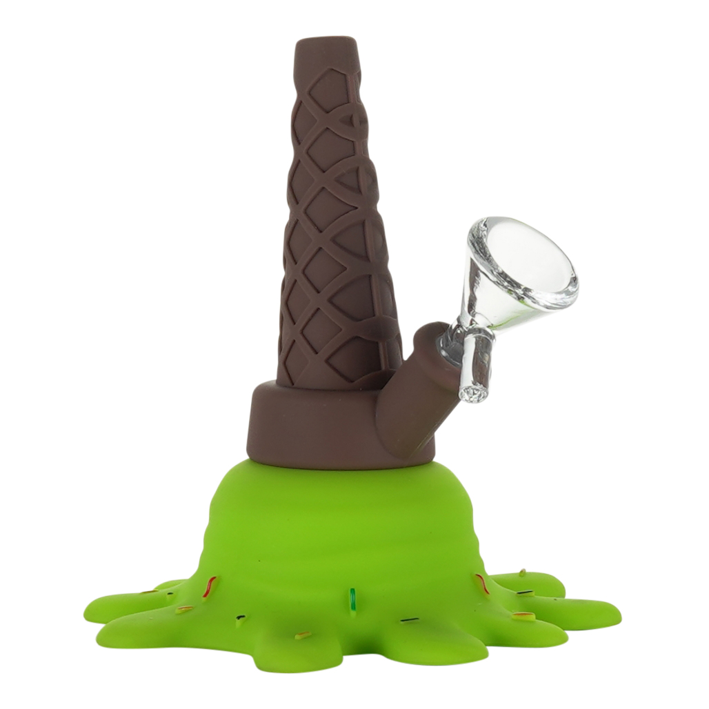 7.5" SILICONE ICE CREAM CONE WATER PIPE