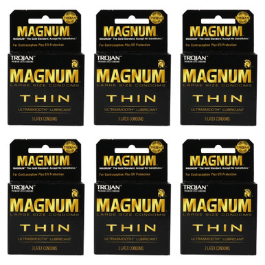 trojan magnum thin ultrasmooth lubricant Trojan Magnum Thin Large Ultrasmooth Lubricated Latex Condoms main image 0