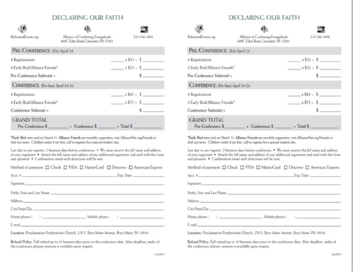 Philadelphia Conference on Reformed Theology Bulletin Insert (PDF Download)