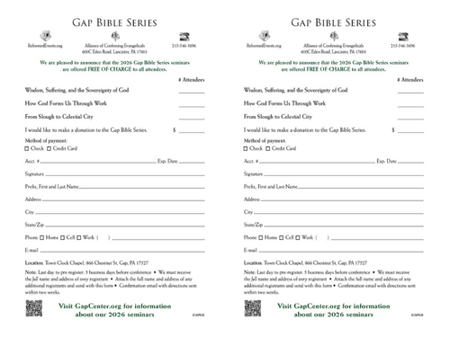 Gap Bible Series Bulletin Insert (PDF Download)