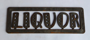 Liquor Metal Cutout Sign