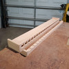 46 inch unfinished red oak fishing rod rack