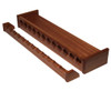 solid mahogany wooden fishing pole holder, 26 inch