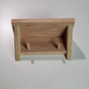8 Inch Shelf with 2 Pegs, Unfinished Red Oak Wood