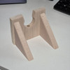 The baseball bat wall display hanger from CS Carpentry in unfinished solid maple wood