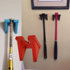 Painted baseball bat hangers in various colors