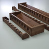 RInl18 and R16Inl34 custom fishing rod racks, solid walnut wood with solid maple wood inlays