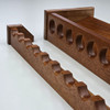 Mahogany Fishing Rod Rack, 24 Inch Pole Holder, Vertical Wall Mount