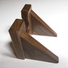 Walnut Baseball Bat Wall Hanger, left perspective