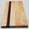 Solid maple and zebrano zebra wood cutting board