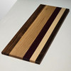 Solid Zebra Wood, Ash, Purple Heart, Maple, and Walnut Wood Edge Grain Cutting Board