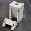 Keyholes in the back of the rod rack allow for easy concealed fastening with included screws and drywall anchors.