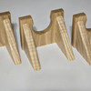 beautiful guitar hanger handcrafted from solid ash wood on white background