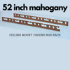 Ceiling Mount Solid Mahogany Fishing Rod Rack