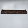 22 inch solid walnut vertical wall mount fly fishing rod rack pole holder