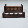 Wooden Fishing Pole Holder for the Wall, 10 Inch Solid Walnut with 4 Spaces for Rods