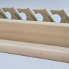 46 inch solid poplar wall mount vertical fly rod rack