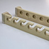 46 inch solid poplar wall mount vertical fly rod rack