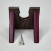 Walnut and Purple Heart Wooden Baseball Bat Wall Hanger