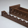 50 inch Solid Walnut Wood Fishing Rod Rack, Vertical Wall Mount Fishing Pole Holder
