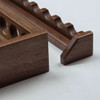 50 inch Solid Walnut Wood Fishing Rod Rack, Vertical Wall Mount Fishing Pole Holder