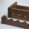 50 inch Solid Walnut Wood Fishing Rod Rack, Vertical Wall Mount Fishing Pole Holder